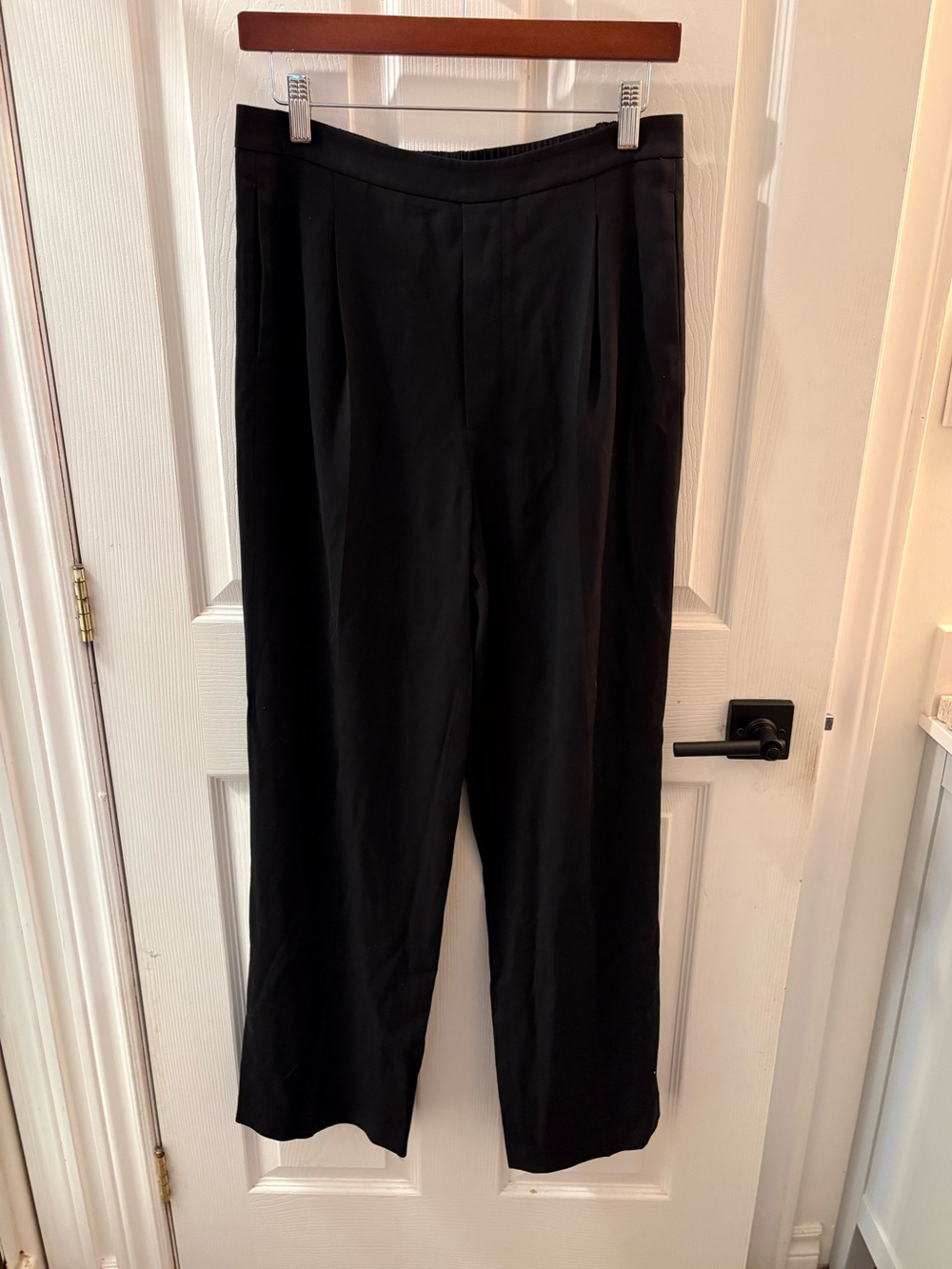 Vince Black Wide-Leg Trousers